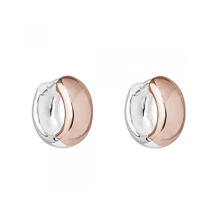 rose gold and silver earrings