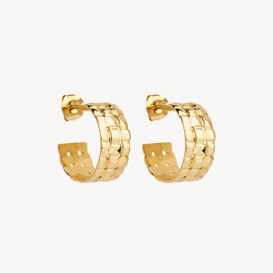 Weave Stud Hoop Earring Weave Stud Hoop Earring