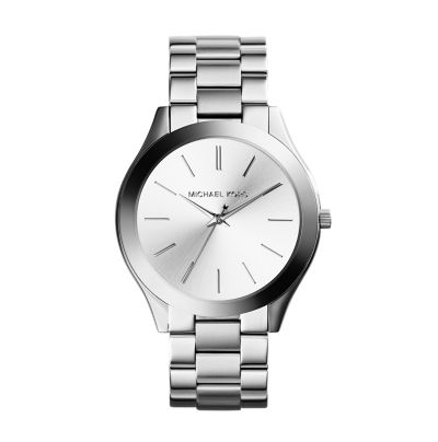 MICHAEL KORS RUNWAY SLIM SILVER TONE