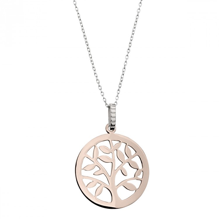 Najo Rose Gold Plated Sterling Silver Tree Of Life Necklace Najo Rose Gold Plated Sterling Silver Tree Of Life Necklace