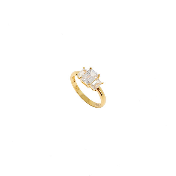 Baguette cubic zirconia ring hotsell