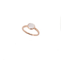 ROSE GOLD MOTHER OF PEARL DISC RING [SIZE: P]