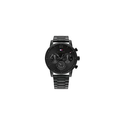 Tommy Hilfiger Black Steel Black Dial Men's Multi-function Watch