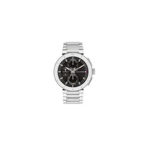 Tommy Hilfiger Lorenzo Stainless Steel Black Dial Watch