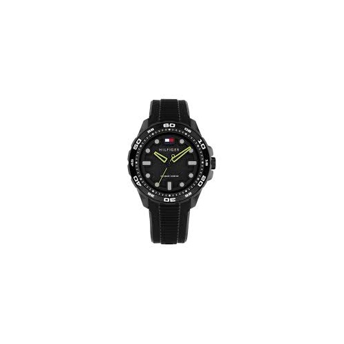 Tommy Hilfiger Silicone Black Dial Men's Watch