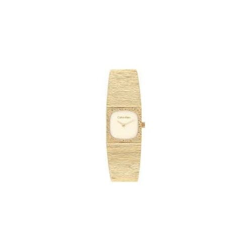 Calvin Klein Gold Steel Mesh Champagne Dial Women's Watch