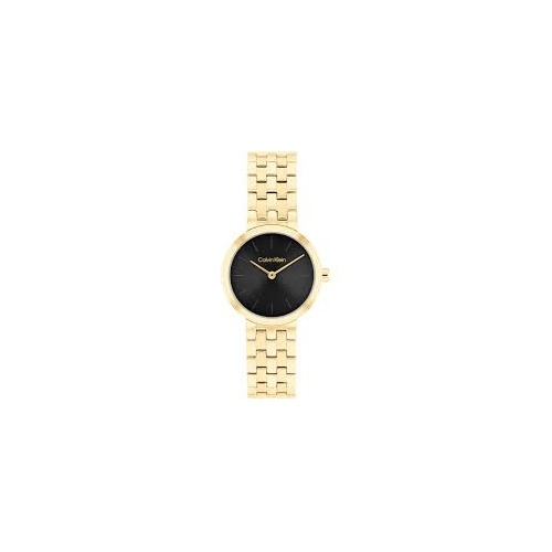 Calvin Klein Gold Steel Black Dial Women's Watch