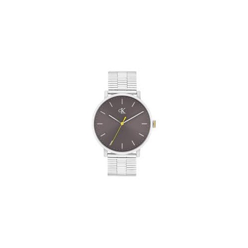 Calvin Klein Silver Steel Dark Grey Dial Men's Watch