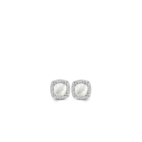 Sterling Silver Tisento White Cz Earrings