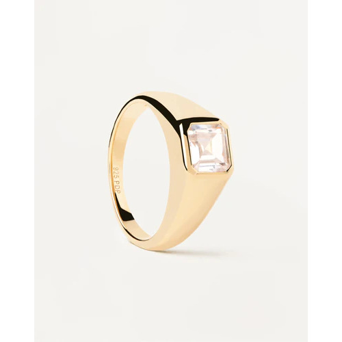 Square Shimmer Stamp Ring