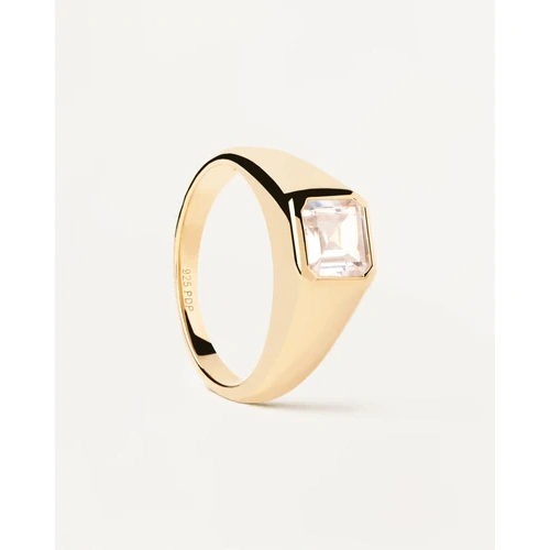 PD PAOLA Square Shimmer Stamp Ring