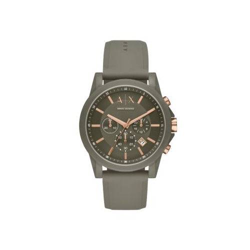 ARMANI EXCHANGE OUTERBANKS OLIVE SILICONE WATCH