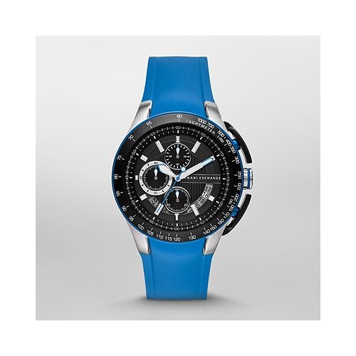 MENS ARMANI EXCHANGE ZERO LIGHT BLUE SILICONE