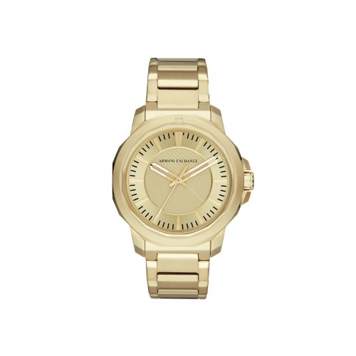 ARMANI EXCHANGE RYDER GOLD TONE STAINLESS STEEL WATCH