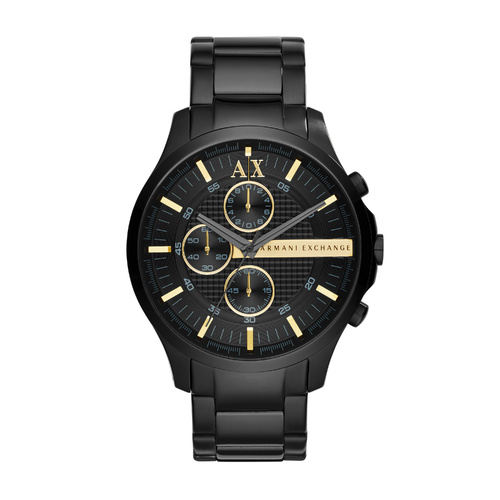 ARMANI EXCHANGE BLACK S/STEEL GOLD HAMPTON
