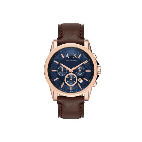 ARMANI EXCHANGE OUTERBANKS ROSE TONE BROWN LEATHER