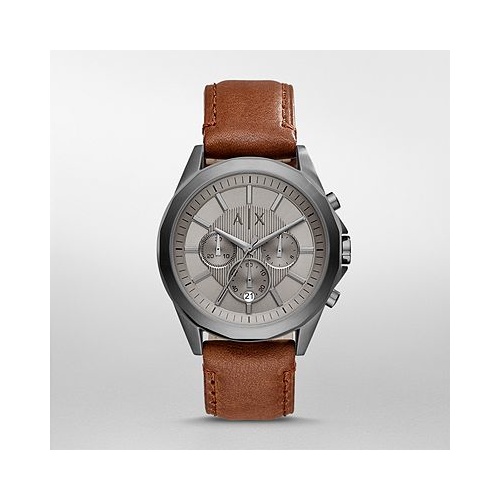 ARMANI EXCHANGE DREXLER BROWN LEATHER CHRONOGRAPH AX2605
