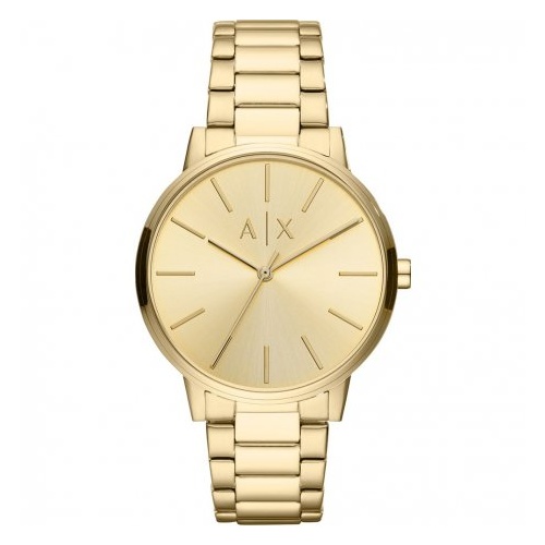 ARMANI EXCHANGE CAYDE YELLOW GOLD STAINLESS STEEL WATCH