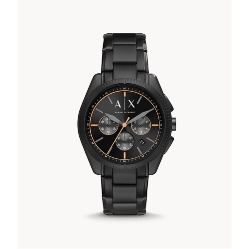 ARMANI EXCHANGE CHRONOGRAPH BLACK STAINLESS STEEL WATCH