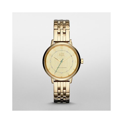 WOMENS ARMANI EXCHANGE PAYTON GOLD S/STEEL WATCH