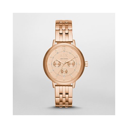 ARMANI EXCHANGE PAYTON ROSE TONE S/STEEL WATCH AX5374