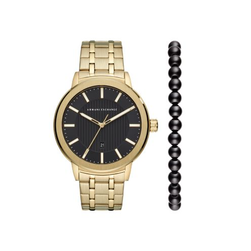 ARMANI EXCHANGE URBAN GOLD WATCH ABD BRACELET GIFT SET