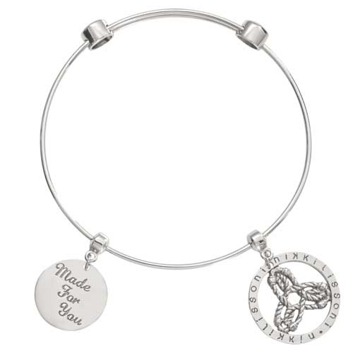 NIKKI LISSONI INNER STRENGTH BANGLE SILVER