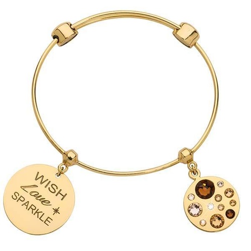 NIKKI LISSONI “BEAUTY IN BRONZE” BANGLE GOLD PLATED