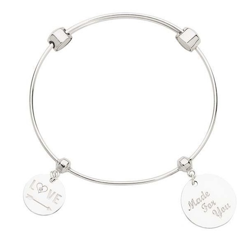 NIKKI LISSONI “DIRECTION 2 LOVE” BANGLE SILVER