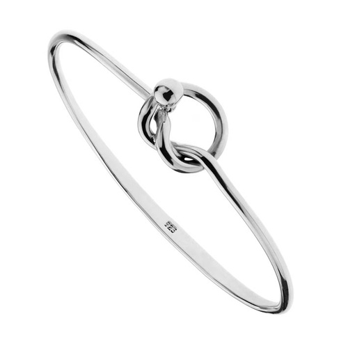 NAJO STERLING SILVER OPENING KNOT BANGLE