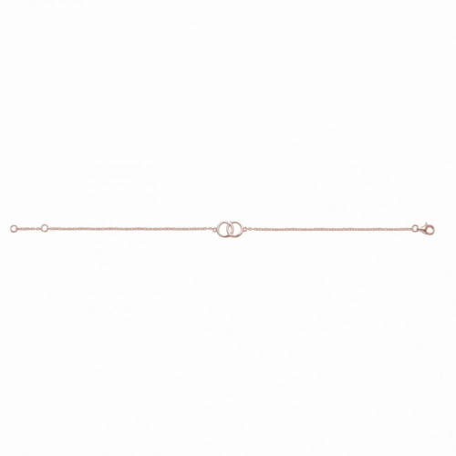 Indulge Rose Gold Plated Sterling silver fine 2 rings of friends