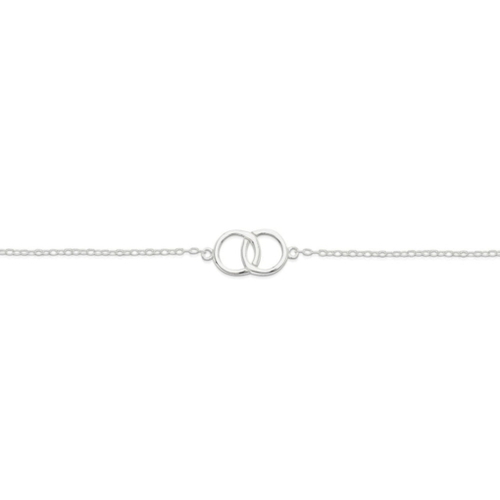 Indulge Sterling silver fine 2 rings of friendship bracelet
