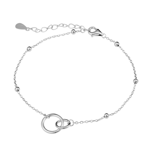 Indulge Sterling silver linked circle bracelet with ball detail