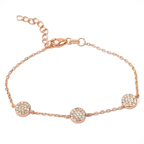 SANTO ROSE GOLD THREE CIRCLE BRACELET