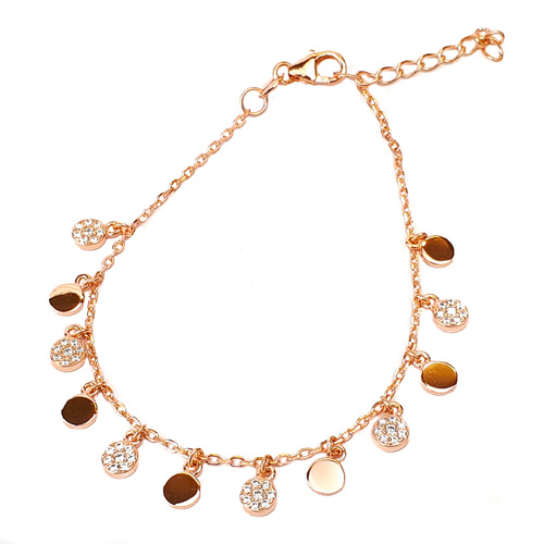 SANTO ROSE GOLD MULTI CIRCLE DANGLE BRACELET