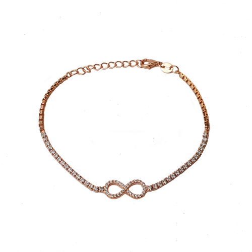 ROSE GOLD CZ INFINITY BRACELET