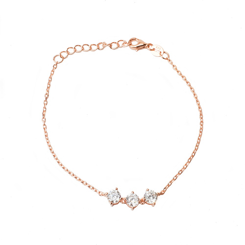 ROSE GOLD 3 CZ BRACELET