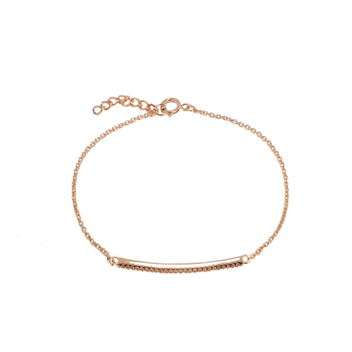 ROSE GOLD CZ BAR BRACELET