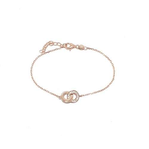 ROSE GOLD INTERLOCK CIRCLE BRACELET