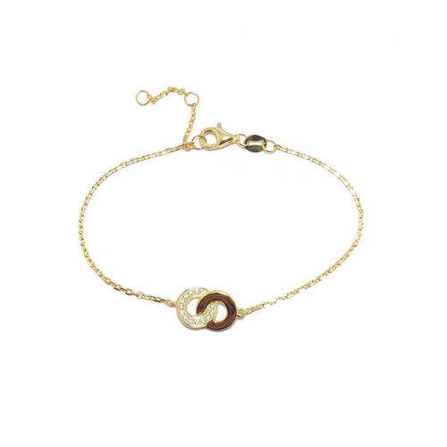 SANTO YELLOW GOLD INTERLOCK CIRCLE BRACELET