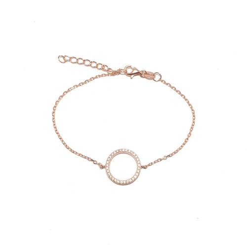 ROSE GOLD CUBIC ZIRCONIA CIRCLE BRACELET
