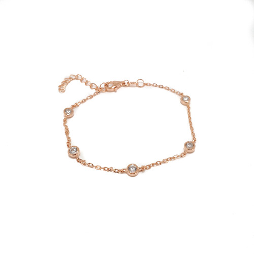 ROSE GOLD MULTI BEZEL SET CZ BRACELET