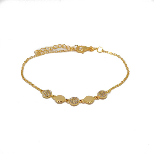 SANTO YELLOW GOLD MULTI DISC BRACELET