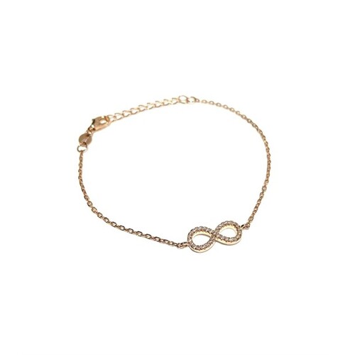 ROSE GOLD CZ INFINITY BRACELET