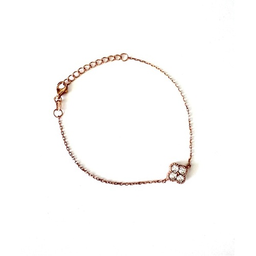 SANTO ROSE GOLD PLATED S/SIL FLOWER BRACELET