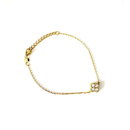SANTO YELLOW GOLD PLATED S/SIL FLOWER BRACELET