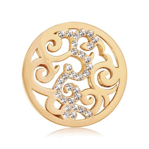 NIKKI LISSONI BAROQUE GOLD PLATED COIN 23mm