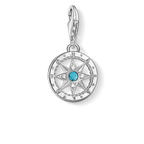 THOMAS SABO CHARM CLUB COMPASS TURQUOISE