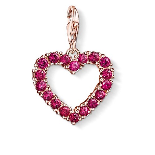 THOMAS SABO CHARM CLUB PINK OPEN HEART ROSE GOLD PLATED