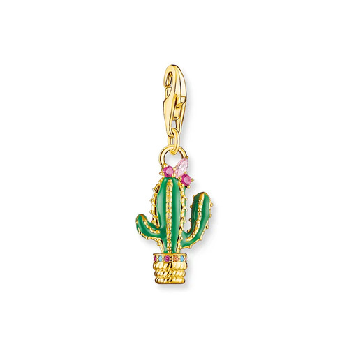 Charm Pendant Cactus Gold